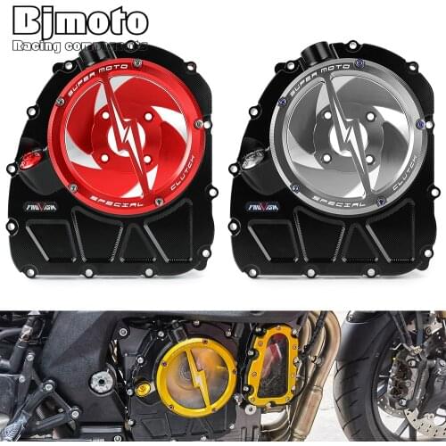 Motorcycle CNC Racing Clear Clutch Cover & Spring Retainer R For Benelli BJ600/GS/i BN600 TNT600 with Old Clutch
