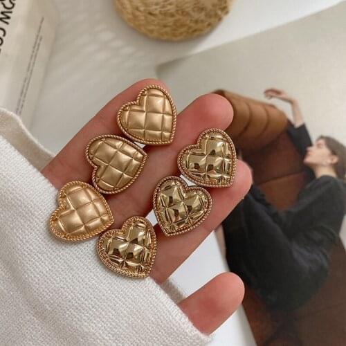 10PCS Heart-shaped metal buttons sand gold bright gold love hand-sewn buttons shirt decoration buttons