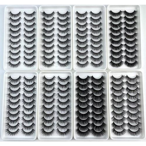 10/5pairs of imitation 3D mink eyelashes fluffy natural false eyelashes makeup fake lashes eyelash extension maquiagem faux cils