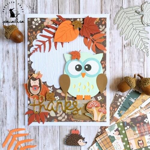 Panalisacraft autumn leaves Metal Cutting Dies and paper Craft Dies Scrapbooking Card Making Album Embossing Stencil Die Cut