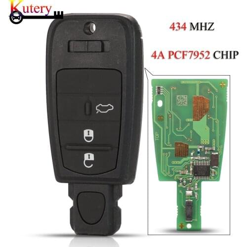 Kutery Remote Smart Car Key For FIAT Viaggio Ottimo 3Buttons 433Mhz 4A pcf7952E Chip