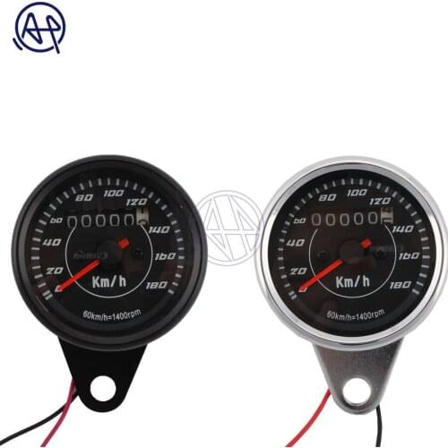 Universal For Honda Motorcycle Tachometer Gauge Odometer Dual 12V Backlight Tachometer Speedometer Tacho Gauge Chrome/Black