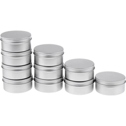 Pack of 40 Empty Aluminium Balm Cosmetic Tin Pot Jar Containers 150ml+50ml