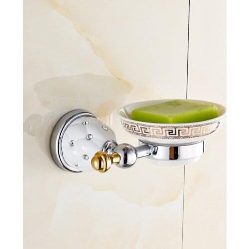 VidricSoap Dishes Gold Finish Brass Soap Basket Wall mounted Soap Dish Bathroom Accessories Bathroom Furniture Toilet Soap Holde