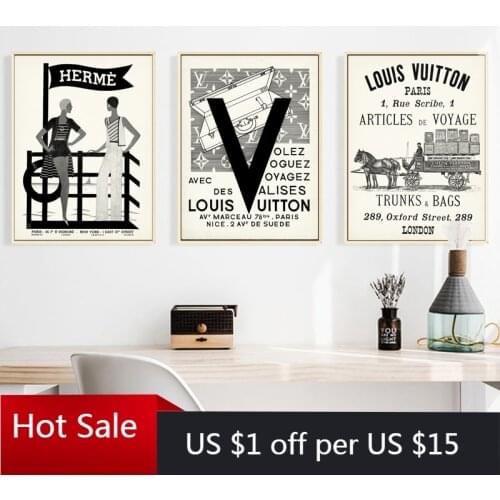 Vintage Fashion Pairs Prints Women Beach French Fashion Magazine Cover Wall Art Canvas Painting Posters Aesthetic Room Decor