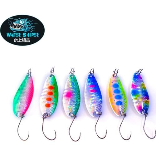 Free Shipping Metal Spinner Spoon Fishing Lure Artificial Trout Bait 3.5g 4.5g 5.5g 1pc/Lot Jig Swimbait Fishing Tackle Pesca
