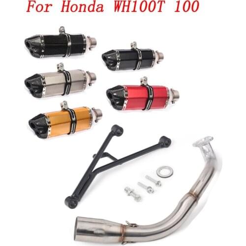Escape Motorcycle Exhaust Front Connect Pipe And 51mm Muffler Stainless Steel Exhaust System For Honda WH100T 100