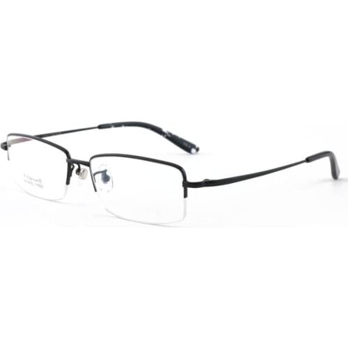 High Quality Pure Titanium Glasses Casual Business Myopia Metal Half Frame Glasses Frame Prescription Glasses Half Frame