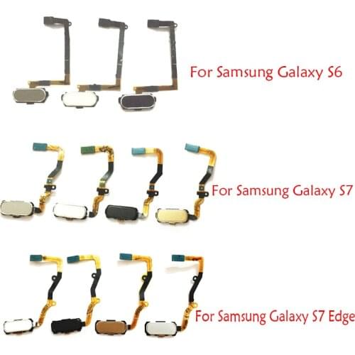 New For Samsung Galaxy S6 S7 edge Home Button FingerPrint Touch ID Sensor Flex Cable Ribbon Replacement Parts
