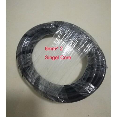 10 m/lot 6mm^2 Black Color Single Core PV Solar Cable 2PFG 1169 PV1-F