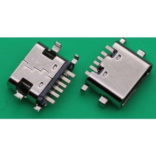 10Pcs/Lot Micro Usb Jack 3.1 Type-C 6Pin Sink female Connector For Mobile Phone Charging Port Charging Socket Tow Feet Plug