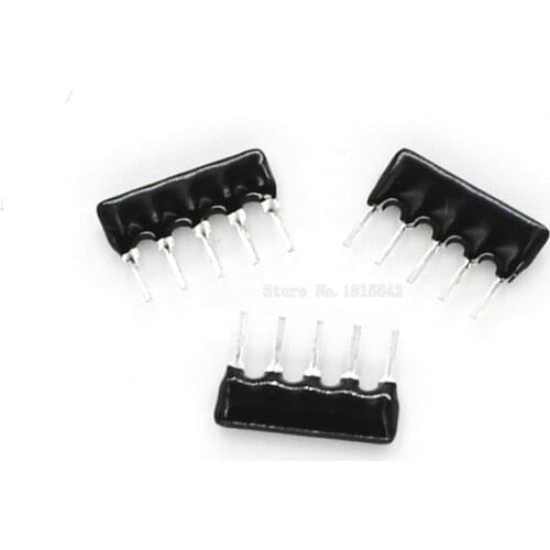 50PCS DIP Exclusion Network Resistor Array 5pin A05-471J 511J 102J 103J 104J 470 510 ohm 1K 2K 2.2K 4.7K 5.1K 8.2K 10K 22K ohm