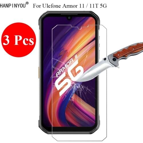 3 Pcs/Lot New 9H 2.5D Tempered Glass Screen Protector For Ulefone Armor 11 / 11T 5G Protective Film + Clean Tools