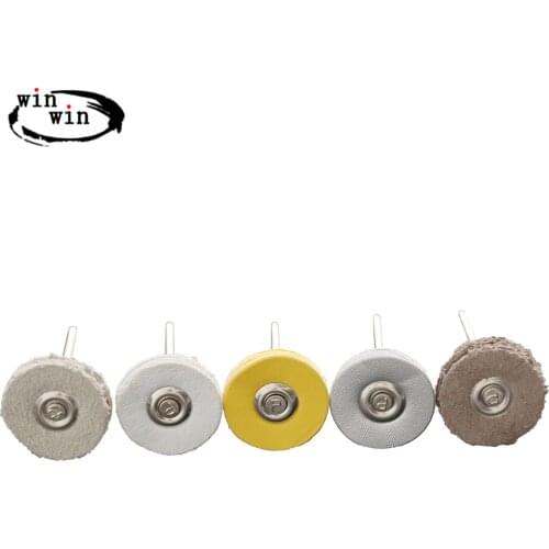 10PCS Cowhide Felt Grinding Sanding Head Abrasive Buffing Wheel Shank Cotton Thread Polishing mini Brush