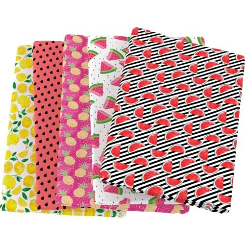 Watermelon Fruit Peach Cake Swimwear Knit Cotton Fabric Sewing Quilting Fabrics Needlework Material DIY Handmade Cloth,c13685