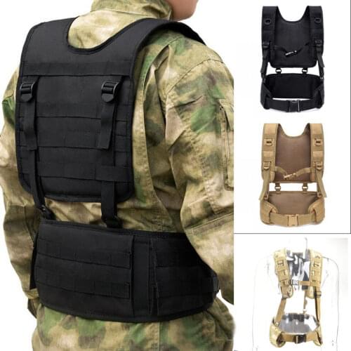Army Molle Tactical Vest War Airsoft Military Belt Vest Battle Nylon Battle Waistcoat Adjustable Hunting Bag Carrier Clothes
