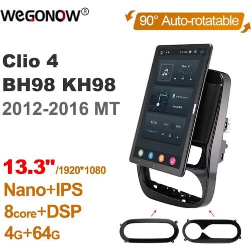 Tesla Style PX6 Android 10 Car DVD Player Rotatable 1920*1080 Navigation GPS Stereo Radio For Renault Clio 4 BH98 KH98 2012-2016