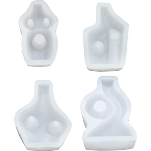 AXYC Geometric Bottle Candle Epoxy Resin Mold DIY Aromatherapy Plaster Silicone Mould