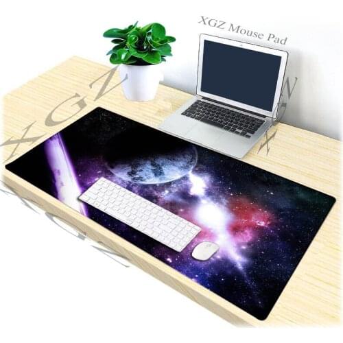 XGZ Fantasy Planet Customized Large Game Mouse Pad Black Lock Edge Computer Desk Mat Rubber Non-slip 900x400 / 900x300 Xxl