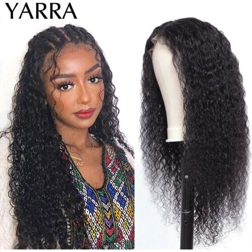 Brazilian Kinky Curly Lace Frontal Human Hair Wigs Pre-plucked Kinky Curly 13x4 Frontal Wig Natural Hairline 180% Remy Yarra