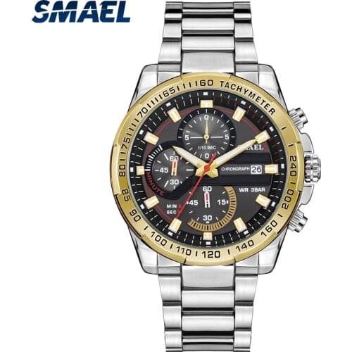 Smael Casual Sport Watches for Men Blue Top Brand Luxury Military Steel Wrist Watch Man Clock Fashion Chronograph Wristwatch