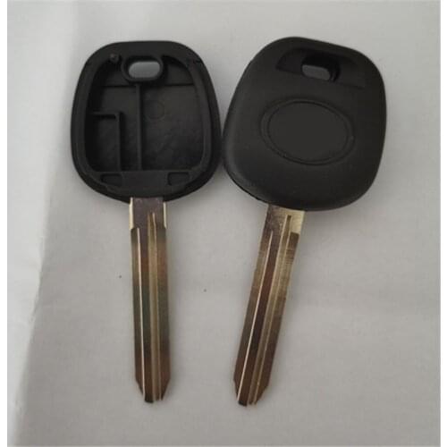 DAKATU with LOGO Replacement Car Key Case For Toyota Camry Highlander Yaris Reiz Transponder Key Shell TOY43 Blade