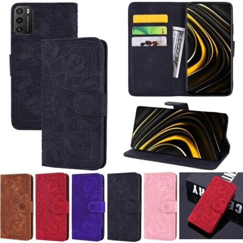 3d Emboss Flip Leather Wallet Cases for Xiaomi Mi 10T Lite Note 10 Pro Poco X3 NFC M3 Luxury Full Protection Phone Cover Fundas