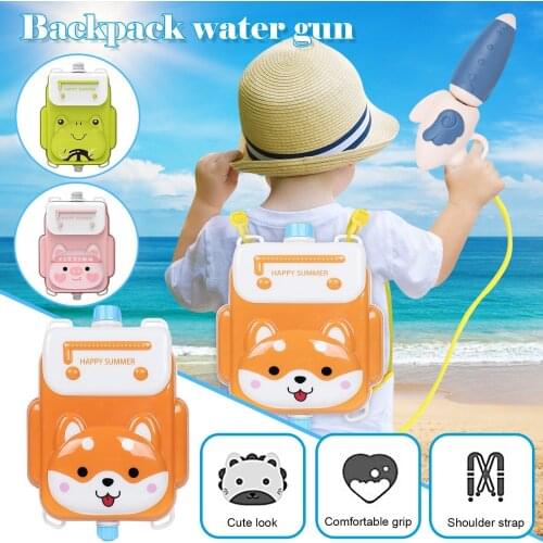 Childrens Water Gun Toys Cute Practical Backpack Water Jet Toy for Childrens Summer Outdoor or Beach Toy Backpack Water Gun