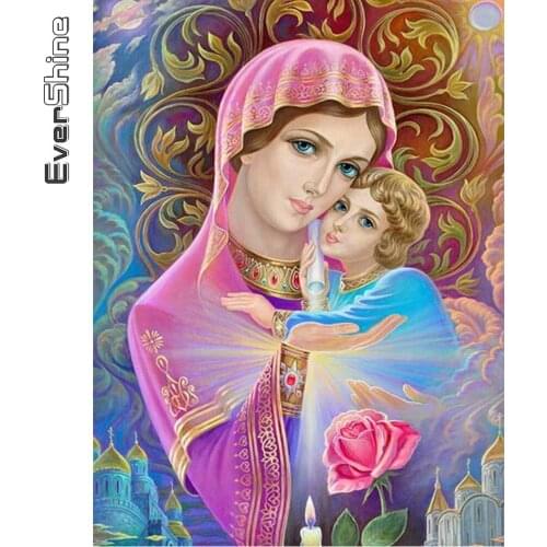 Evershine 5D DIY Diamond Painting Woman Cross Stitch Set Diamond Mosaic Religion Embroidery Sale Rhinestone Picture Wall Decor