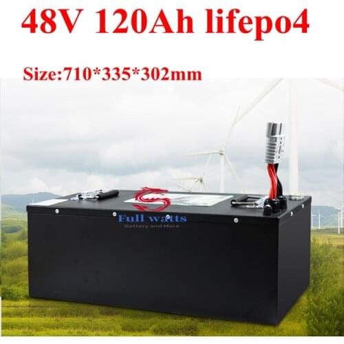 Lifepo4 48v 120ah lithium battery pack 48V for 5000W electric tricycle forklift sightseeing car EV battery ship battery cargo