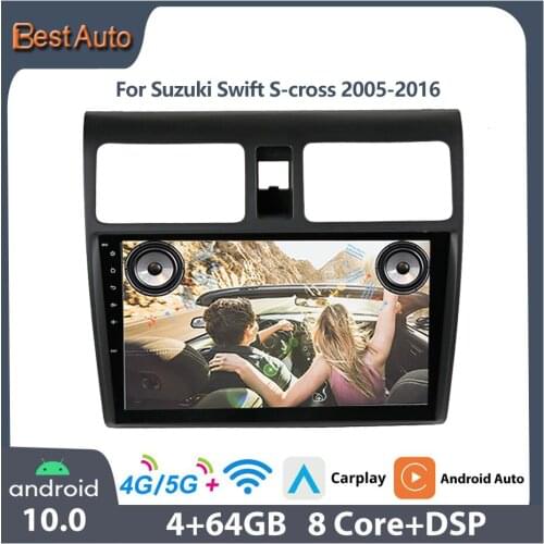 Best Auto Support 8 Core DSP Screen Car Qps Multimedia Radio Navigation Player For Suzuki Swift S-cross 2005-2016