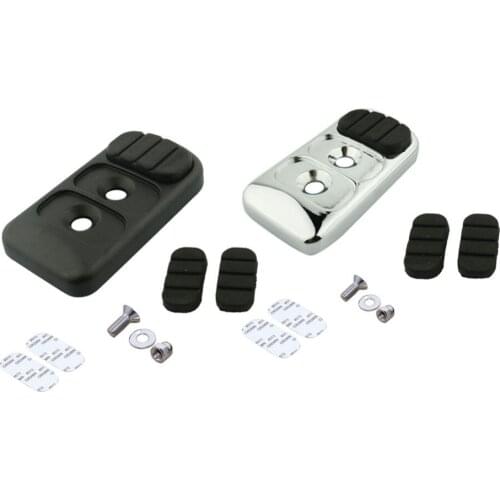 Motorcycle Chrome Black Foot Peg Brake Pedal Pad Cover For Harley Dyna 2012 -Up FL Softail 86 -Up Touring