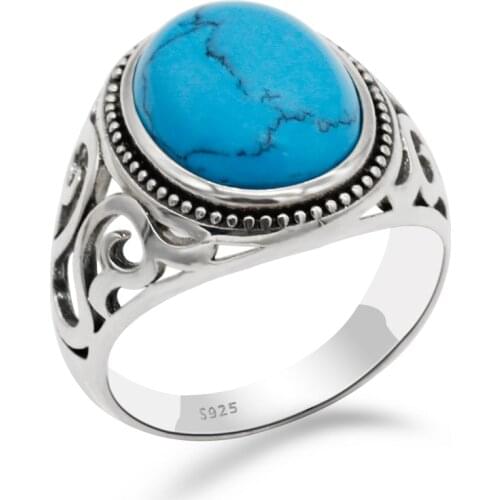 925 sterling silver mens ring big sterling and transparent CZ mens punk ring high jewelry