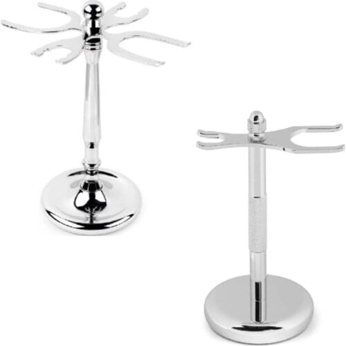 Men Razor Holder Stainless Shaving Brush Stand Safety Razor Razor Holder Razor Rack Aluminum Alloy