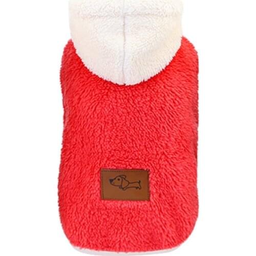 1 PC Dog Clothes Cotton Hooded Sweatshirt Warm Coat Jacket Hooded For Small Dogs Cats Chihuahua Pug Vests Puppy Clothing