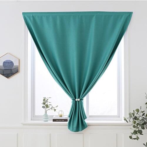 Velcro Full Blackout Curtins for Living Room Free Punch Installation New Bedroom Paste Type Decorative Curtains Roller Blinds