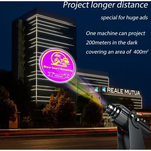 High power ADS LOGO projector lamp advertising laser light brand text customized 200 watt signs 300w gobo project