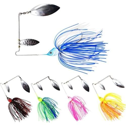 YUCONG 5Pcs/lot Metal Jig Lure Spinnerbaits 17g Blades Spinner Buzz Baits Fishing Lure for Black Large Mouth Bass Fish Colorado