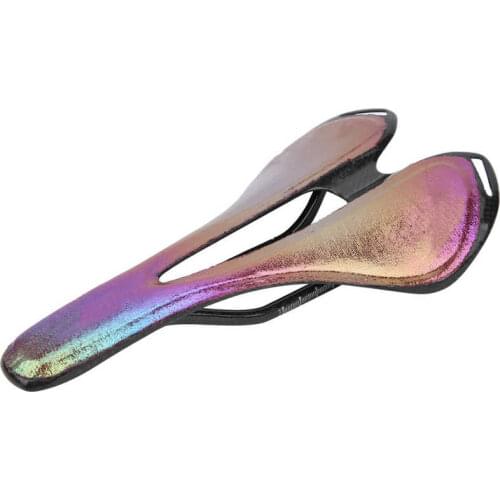 Bike Saddle Colorful Road Bicycle MTB Mountain Bike Riding Bicycle Carbon Fiber Breathable Saddle Seat Bike Accessories