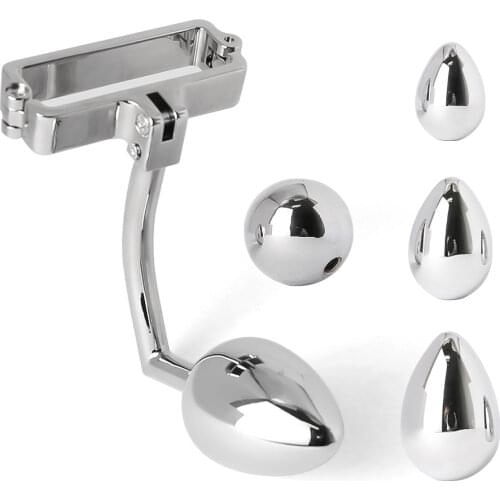 Stainless Steel Ball Stretchers Anal Beads Butt Plugs SM Penis Cock Ring Male Chastity Scrotum Pendant Testis Restraint Sex Toys