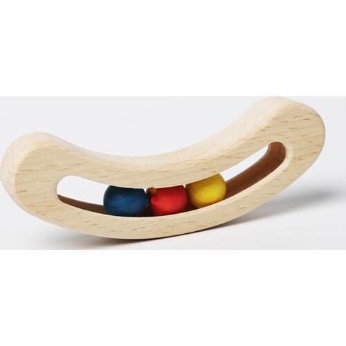 Silicone Beads Threaded Beads Wood Ring Handmade Bracelet Wooden Teething Toys