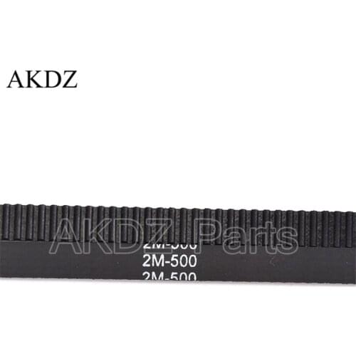 2MGT 2M 2GT Synchronous Timing belt Pitch length 500 width 6mm/9mm Teeth 250 Rubber closed