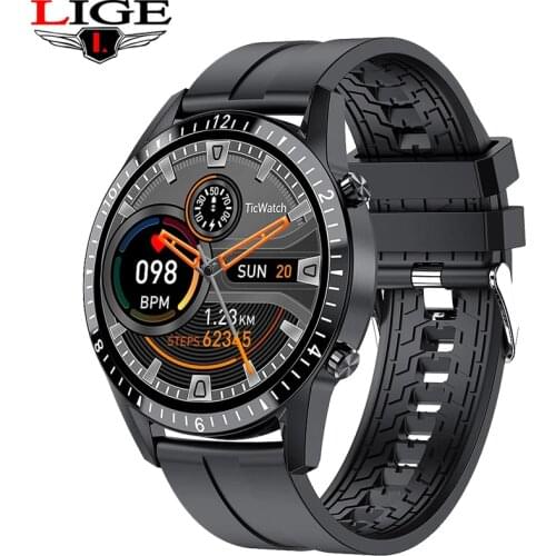 LIGE Smart Watch Phone Full Touch Screen Sport Fitness Watch IP68 Waterproof Bluetooth Connection For Android ios smartwatch Men