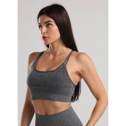 LANTECH Sports Bra Yoga Sportswear Push Up Clothes Tights Training Women Fitness Gym Bra Seamless Exercise Workout Activewear