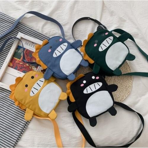 Fashion Women Messenger Bag Cartoon Dinosaur Casual Shoulder Bags Cute Children Girls Plush Handbag sac a main