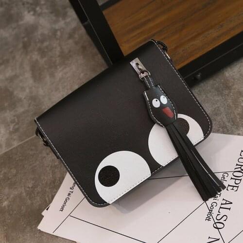 Korean Style Women Bag New Big Eyes Tassel Crossbody Bags for Women Fashion Mini Shoulder Bag Mobile Phone Bag