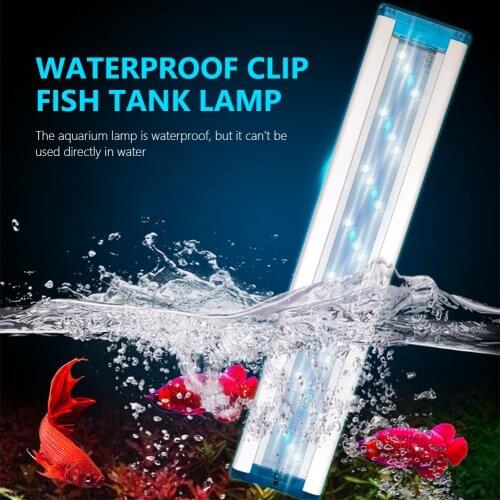 Aquarium LED Lighting Lamp Aquatic Plant Fish Tank LED Light Aquarium Light 8-24W 90-260V Ultra Slim Grow Lighting Lampe