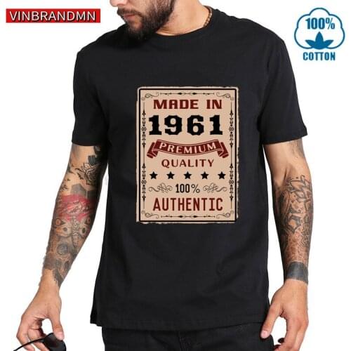 Vintage 1961 T Shirt Dad Fathers day Tops Funny Born in 1961 T-shirt Hello in club 60 Years 59th birthday gifts tshirt camiseta