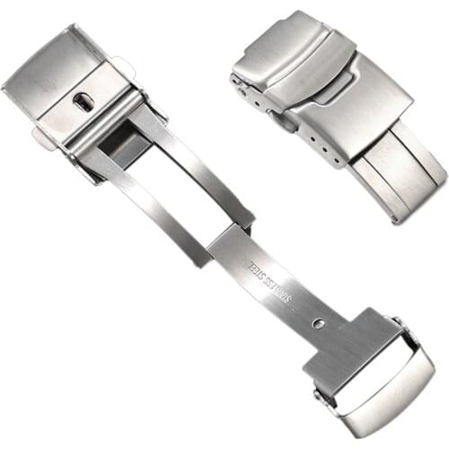 High quality 18mm 20mm 22mm Fold Safety Clasp buckle Deployment Clasp Fit for Seiko SKX007 SKX009 Dive Mens Watch