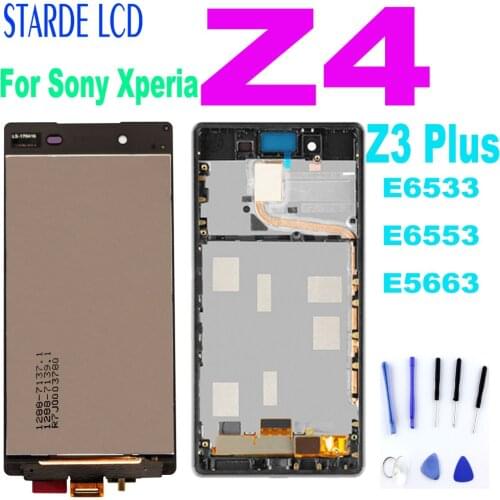 Original 5.2'' Tested For Sony Xperia Z3 Plus E6553 E6533 E5663 LCD Display Touch Screen Digitizer Assembly For Sony Z4 Z3+ LCD